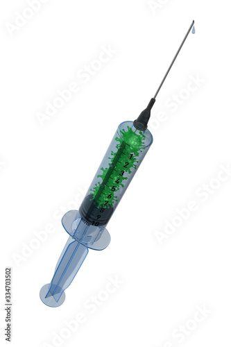 medical syringe with vaccin...
