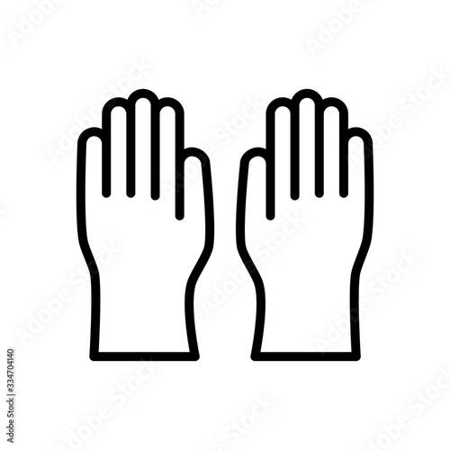 Gloves icon vector line style