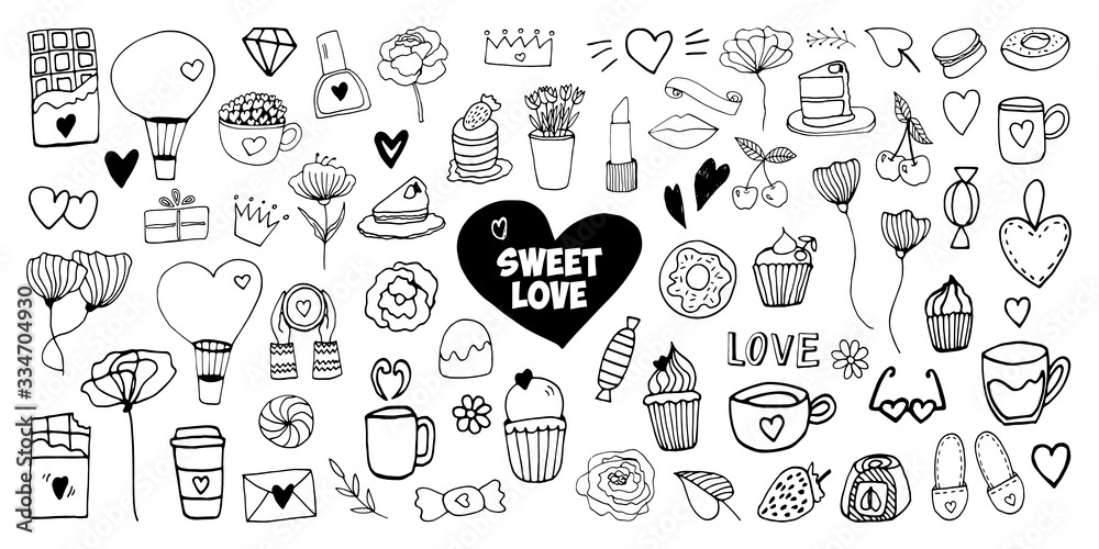 Big set doodle vector elements for valentine's day cards, posters, wrapping and design. Hand drawn heart, isolated on white backdrop. Geometric shape and symbol. Big set doodle vector elements for valentine's day cards, posters, wrapping and design. Hand drawn heart, isolated on white backdrop. Geometric shape and symbol.