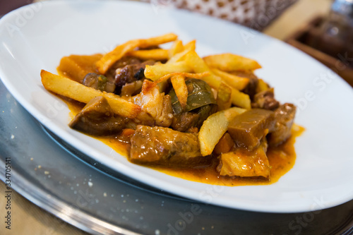 Veal stew with mushrooms