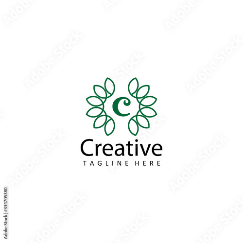 letter c creative logo template design vector