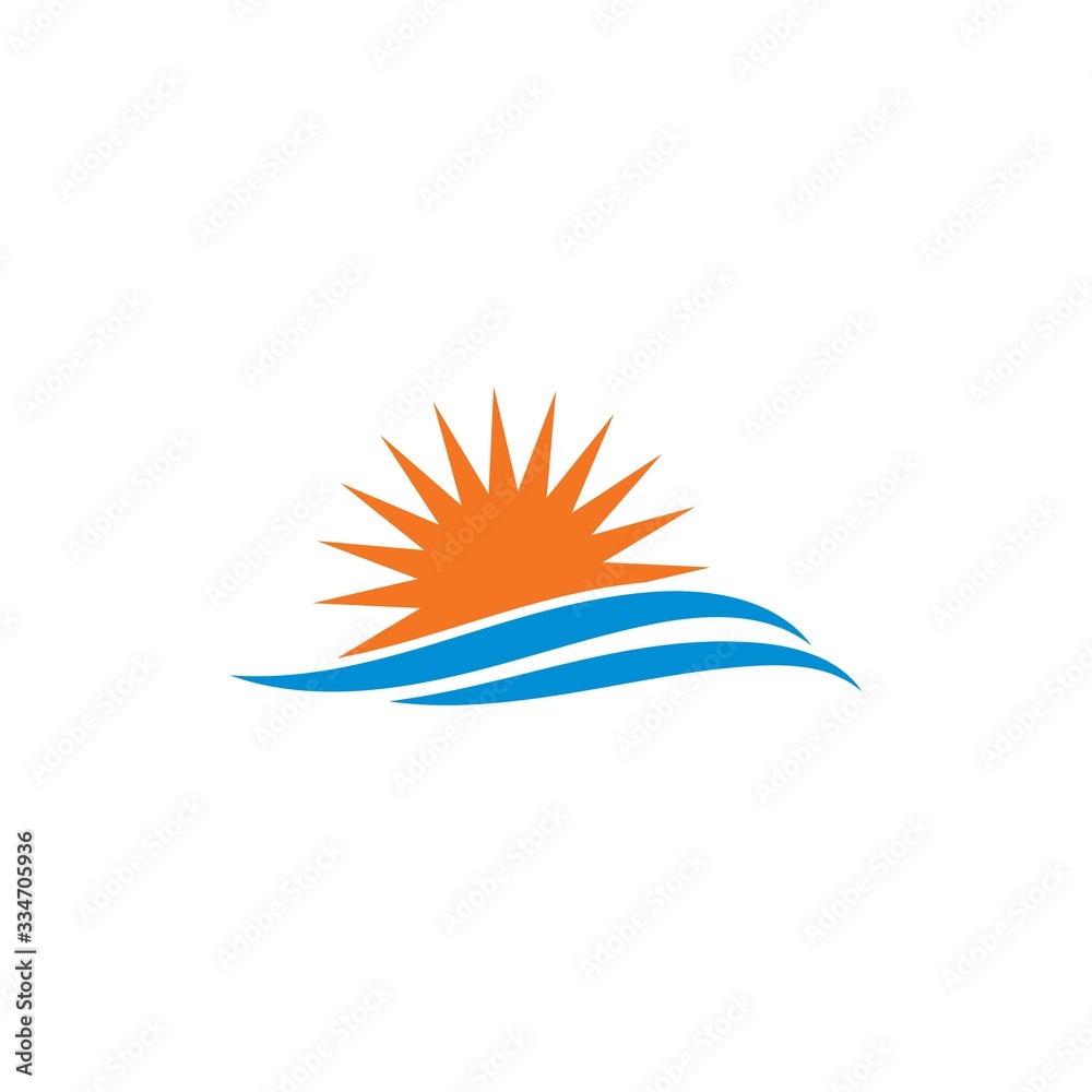 Fototapeta premium sun Logo Icon Vector illustration