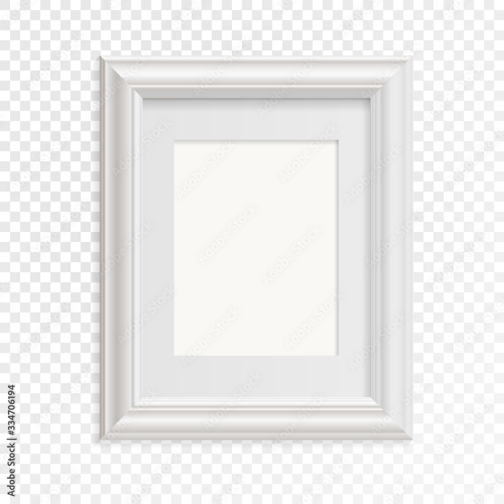 Realistic photo frame isolated on transparent background. Realism frame vector illustration Realistic photo frame isolated on transparent background. Realism frame vector illustration