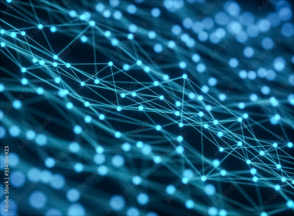 Abstract blue connection concept background	