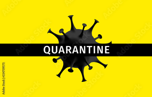 Coronavirus quarantine poster. Stop coronavirus outbreak concept