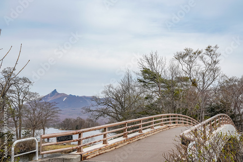 Onuma Quasi-National Park. Sunny day scenery landscape. Oshima Subprefecture  Town Nanae  Hokkaido  Japan