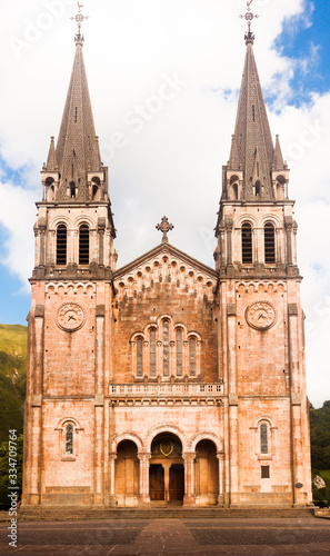 basilica of santa maria la real in covadonga. Asturias. Spain