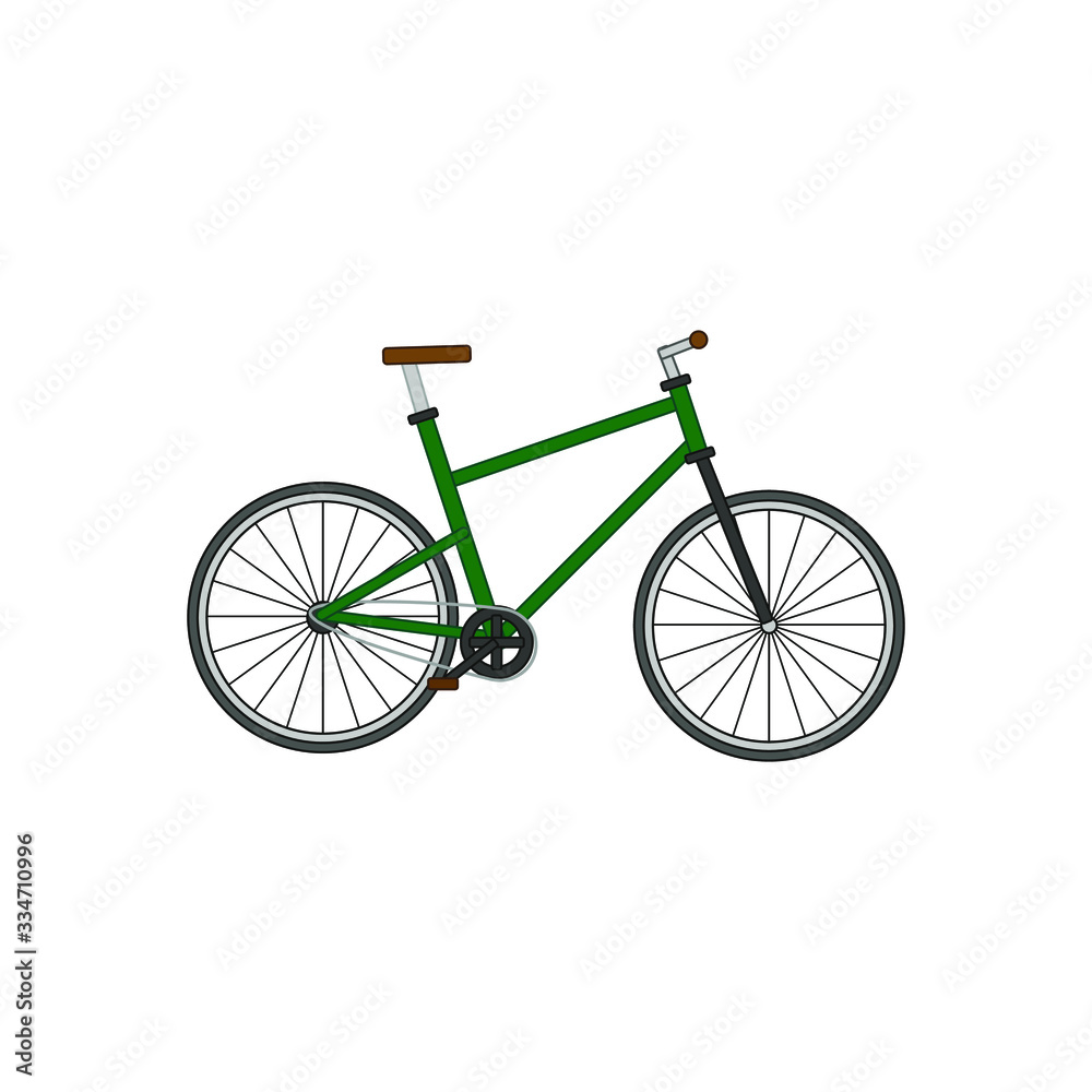 bicycle on white background, vector