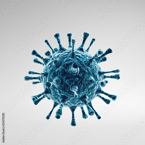 Wirus koronowy - koncepcja mikrobiologii i wirusologii - renderowania 3d