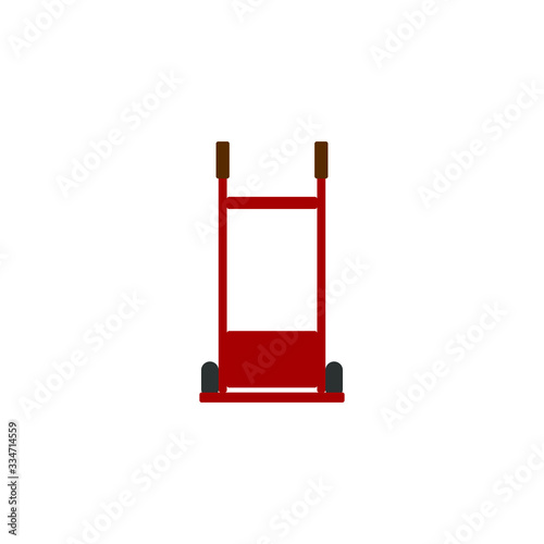 parcel cart on white background