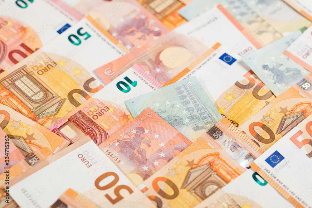 Viele Euro-Banknoten als Hintergrund