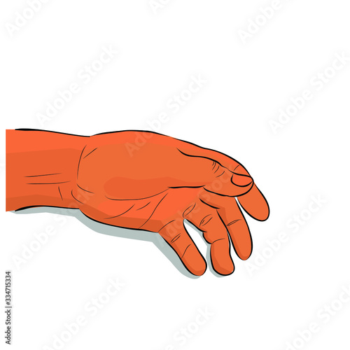 Conceptual Simple Vector Hand Draw Sketch, Illustration for victim of criminal, Dead man, Isolated on White
