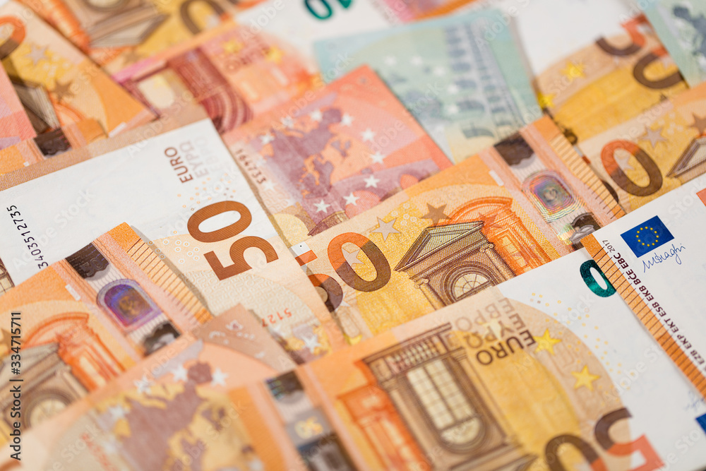 Viele Euro-Banknoten als Hintergrund