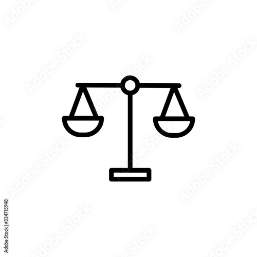 Simple scale line icon.