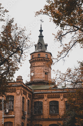 Old tower in one of Kiev parks.