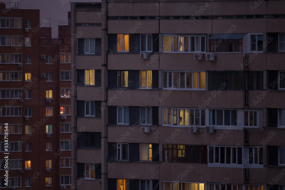 panel Soviet houses in Russia during quarantine