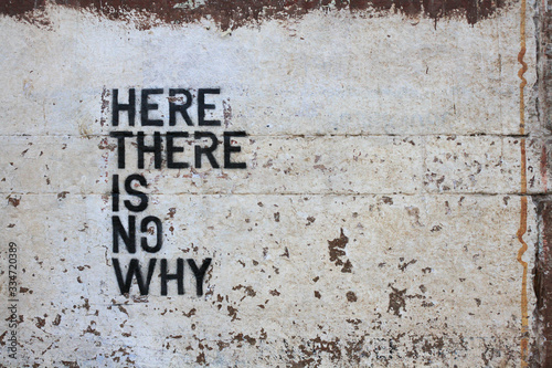 Sticker graffiti on a wall
