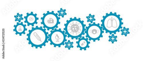 Coronavirus icon. Virus background. Medical concepts.
