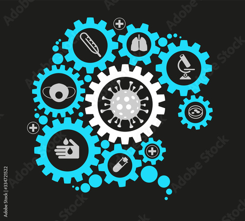 Coronavirus icon. Virus background. Medical concepts.