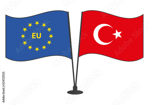 Flaggen, EU, Türkei