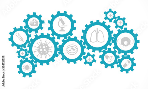 Coronavirus icon. Virus background. Medical concepts.