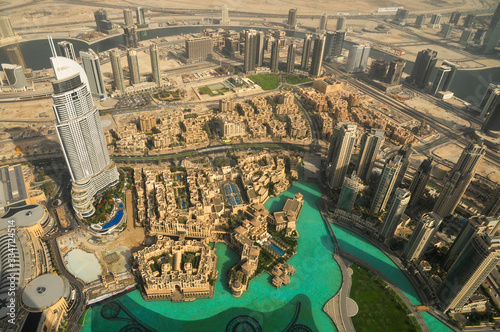 Aerial view of Dubai  United Arab Emirates  Middle East.
