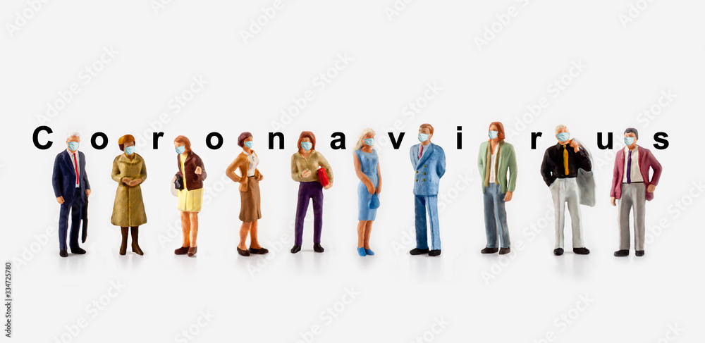 a group of people with the word coronavirus a group of people with the word coronavirus