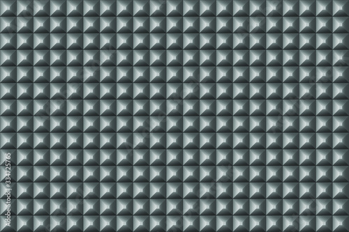 Soundproofing gray background. The texture of the wall of a recording studio. Vector eps10.