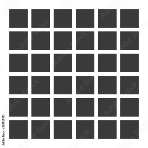 Hermann grid illusion. "Ghostlike" grey blobs perceived at the intersections of a white (or light-colored) grid on a black background. The grey blobs disappear when looking directly at an intersecti