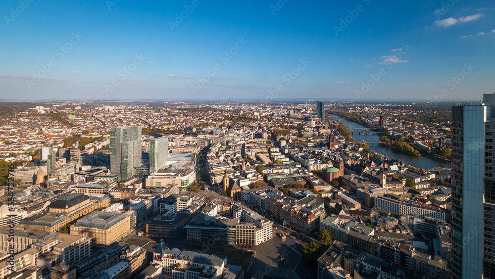 Aerial panorama cityscape of Frankfurt am Main, Germany. Aerial panorama cityscape of Frankfurt am Main, Germany.