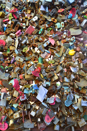 N Seoul Tower is one of the iconic symbols of Seoul  couples head to the tower to lock their  padlock of love  onto the railing and to dream that their love will last forever.