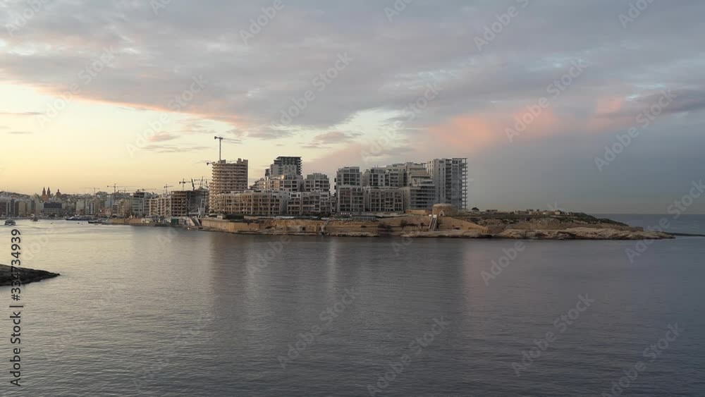 The construction site building new apartments in Sliema near Valletta as there is a huge developer boom in Malta The construction site building new apartments in Sliema near Valletta as there is a huge developer boom in Malta
