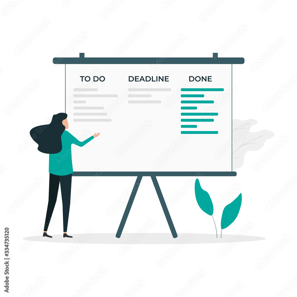 to do list flat illustration design concept to do list flat illustration design concept