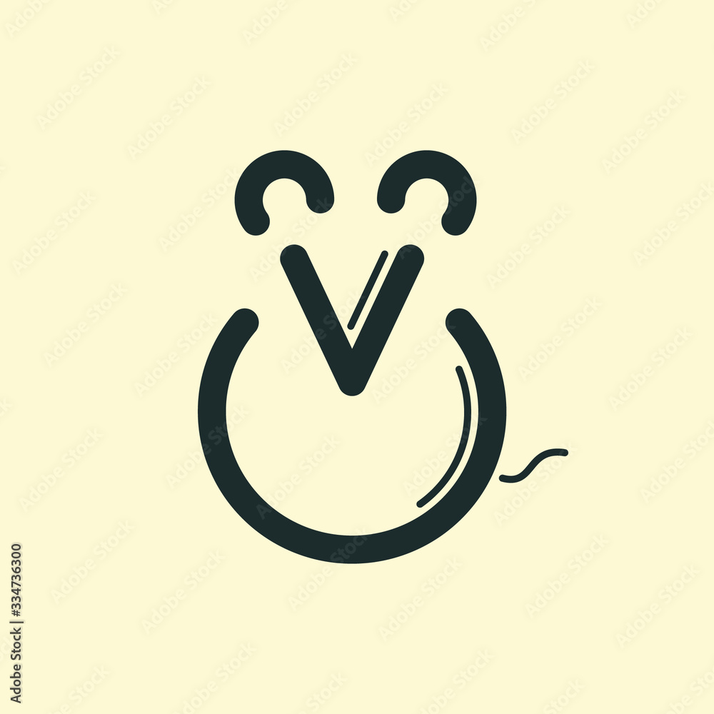 Fototapeta premium icon on square internet button. Mouse icon. Simple vector illustration. Minimalism 