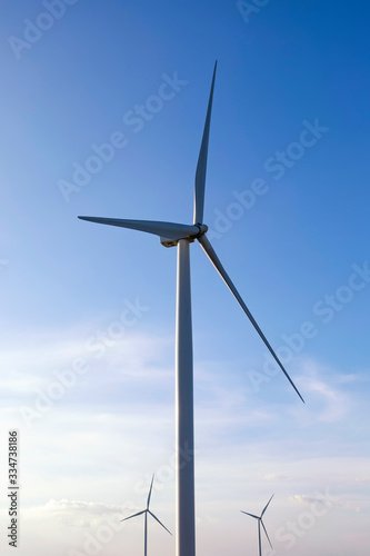 Wind turbines to create electrical energy
