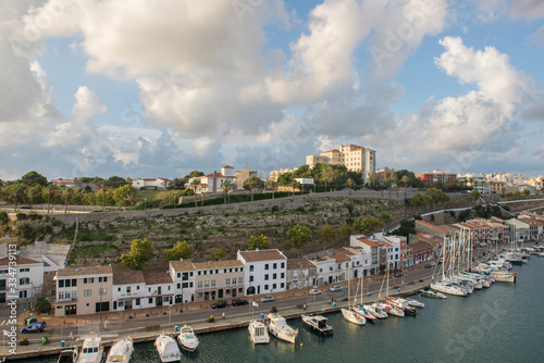 Mahon / Spain 28.09.2015.Panoramic view of the sea port of the city of Mahon © goyoconde