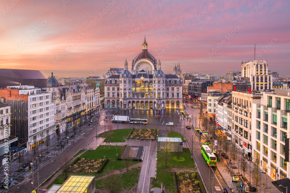 Fototapeta premium Antwerp, Belgium Cityscape