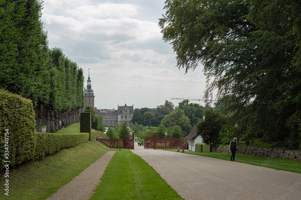 landscaping in rosengborg garden, denmark copenhague, europe landscaping in rosengborg garden, denmark copenhague, europe