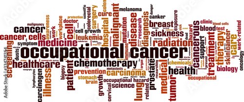 Occupational cancer word cloud