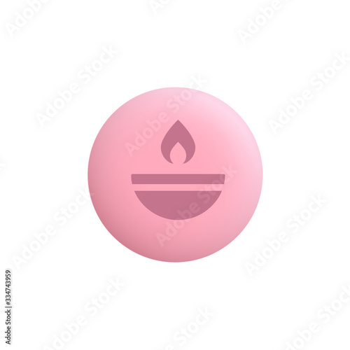 Oil Flame -  Modern App Button