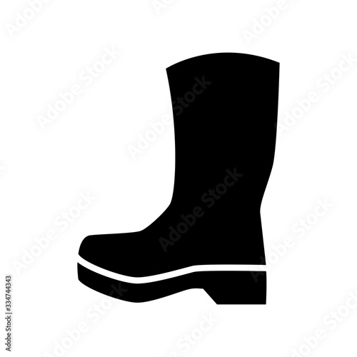 Rubber boot icon vector solid style