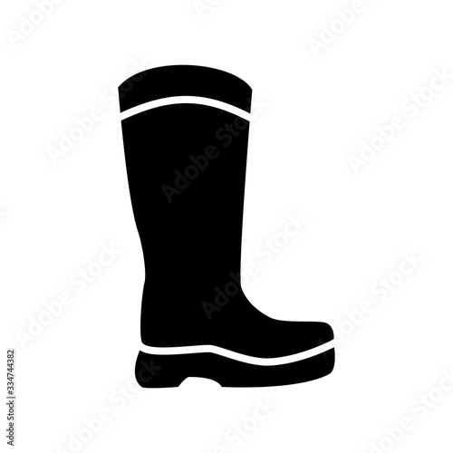 Rubber boot icon vector solid style