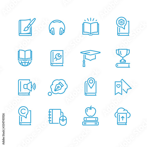 Vector illustration of education icons set