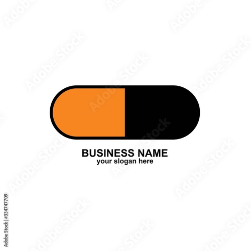 Capsule pharmacy medical logo template