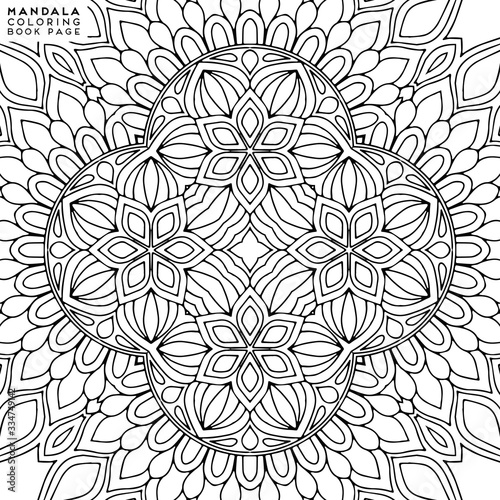 Flower Mandala. Coloringbook page template © lovelymandala