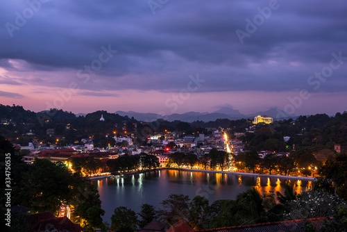 Kandy city at Night, Sri Lanka