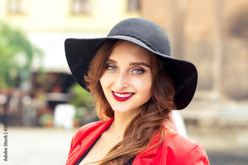 Portrait of woman outdoors. Portrait of woman outdoors.