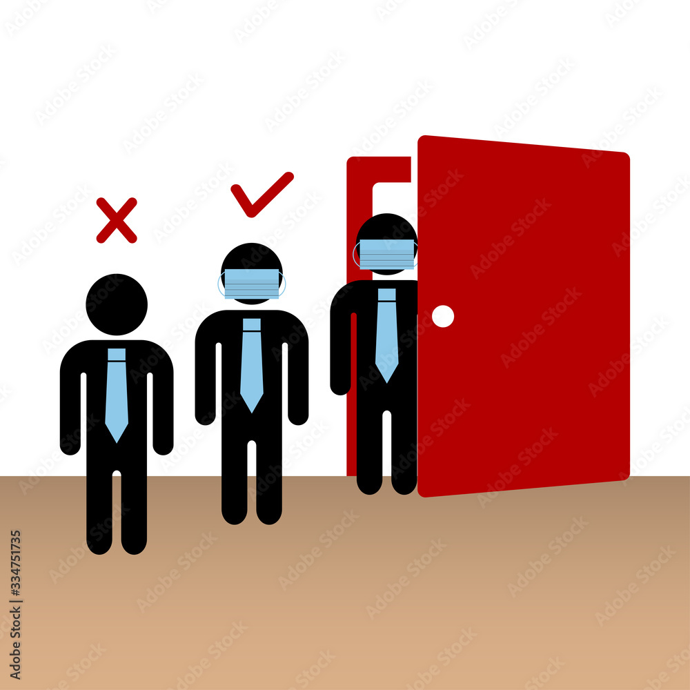 custom made wallpaper toronto digitalPandemic, the new coronavirus. The concept of the symbol entry into the room without a medical mask, as the protection and prevention of viruses, diseases, is prohibited. Vector illustration.
