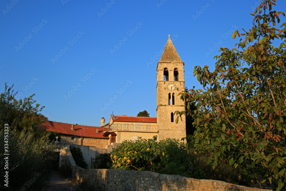Fototapeta premium Monastery of St Jerome in Vis Town on Vis Island, Croatia
