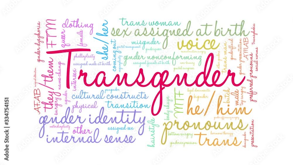 Transgender animated word cloud on a white background. Transgender animated word cloud on a white background.